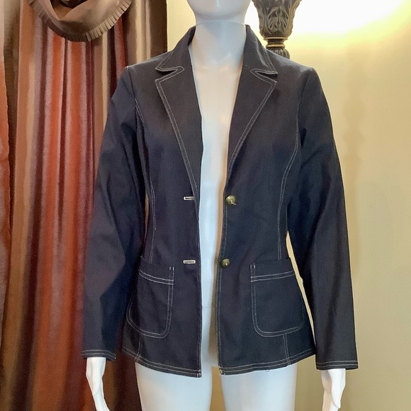 LIGHT WEIGHT JEAN BLAZER SIZE 4P - Picture 2 of 6